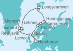 Itinerario del Crucero Reino Unido, Islandia, Noruega TI - AIDA