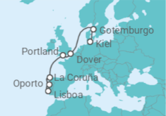 Itinerario del Crucero Portugal, España, Reino Unido, Suecia TI - AIDA