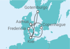 Itinerario del Crucero Dinamarca, Alemania, Suecia TI - AIDA