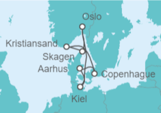 Itinerario del Crucero Noruega, Dinamarca TI - AIDA