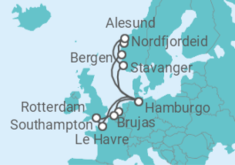 Itinerario del Crucero Áreas metropolitanas y Noruega TI - AIDA