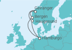 Itinerario del Crucero Noruega TI - AIDA