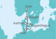 Itinerario del Crucero Noruega, Alemania, Dinamarca TI - AIDA