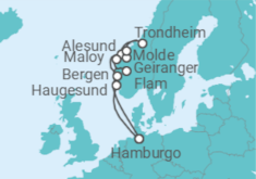 Itinerario del Crucero Noruega TI - AIDA