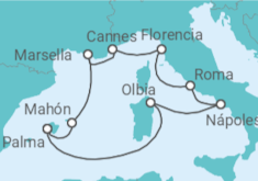 Itinerario del Crucero Italia, Francia, España TI - AIDA