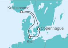 Itinerario del Crucero Dinamarca - AIDA
