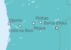 Itinerario del Crucero Sabores de Portugal y España - AmaWaterways
