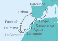 Itinerario del Crucero Un viaje desde la rica cultura de Marruecos hasta las impresionantes islas del Atlántico - Explora Journeys