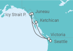 Itinerario del Crucero Alaska + Vuelo + Hotel - MSC Cruceros