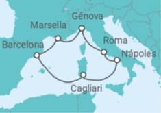 Itinerario del Crucero Italia, Francia, España - todo incluido. - Costa Cruceros