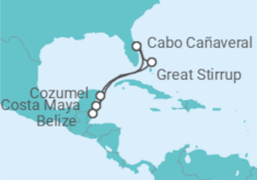 Itinerario del Crucero El Caribe: Great Stirrup Cay y Cozumel - NCL Norwegian Cruise Line