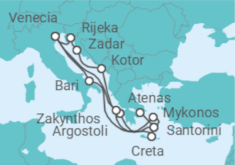 Itinerario del Crucero Desde Pireo (Atenas) a Venecia (Italia) - Costa Cruceros