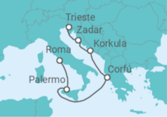 Itinerario del Crucero Grecia, Italia y Croacia - Cunard