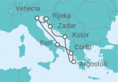 Itinerario del Crucero Grecia, Montenegro, Italia TI - Costa Cruceros