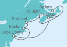 Itinerario del Crucero Canadá y Nueva Inglaterra - Royal Caribbean