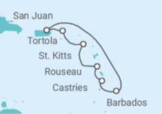 Itinerario del Crucero St Thomas, St Kitts, Barbados TI - Celebrity Cruises