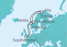 Itinerario del Crucero Noruega - Princess Cruises