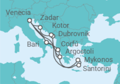 Itinerario del Crucero Italia, Grecia, Montenegro, Croacia TI - Costa Cruceros
