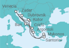 Itinerario del Crucero Italia, Grecia, Montenegro, Croacia - Costa Cruceros