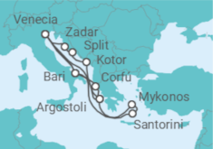 Itinerario del Crucero Italia, Grecia, Montenegro, Croacia - Costa Cruceros