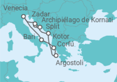 Itinerario del Crucero Italia, Grecia, Montenegro, Croacia TI - Costa Cruceros