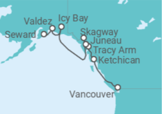 Itinerario del Crucero Alaska - Silversea