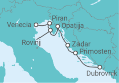 Itinerario del Crucero Croacia - Seadream Yacht Club