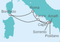 Itinerario del Crucero Francia, Italia - Seadream Yacht Club