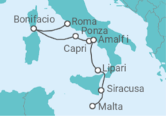 Itinerario del Crucero Francia, Italia - Seadream Yacht Club
