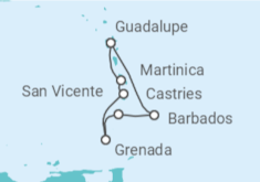 Itinerario del Crucero Barbados, San Vicente, Martinica - MSC Cruceros