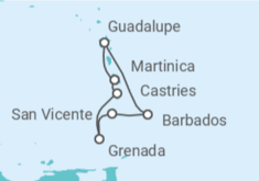 Itinerario del Crucero Guadalupe, Barbados, Santa Lucía - MSC Cruceros