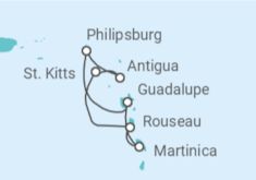 Itinerario del Crucero St. Maarten, St. Kitts, Martinica - MSC Cruceros