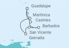 Itinerario del Crucero Santa Lucía, Barbados, Islas Granadinas - MSC Cruceros