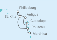 Itinerario del Crucero Antigua, St. Maarten, Martinica - MSC Cruceros