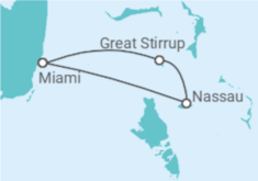 Itinerario del Crucero Bahamas: Great Stirrup Cay y Nasáu - NCL Norwegian Cruise Line