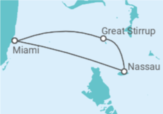 Itinerario del Crucero Bahamas: Great Stirrup Cay y Nasáu - NCL Norwegian Cruise Line