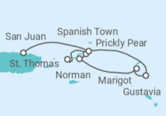 Itinerario del Crucero Dominica, Guadalupe - Seadream Yacht Club