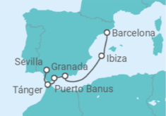 Itinerario del Crucero España, Marruecos - Seadream Yacht Club
