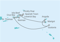 Itinerario del Crucero Dominica, Guadalupe - Seadream Yacht Club