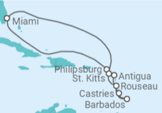 Itinerario del Crucero St Maarten, Antigua, Barbados TI - con vuelos - Celebrity Cruises