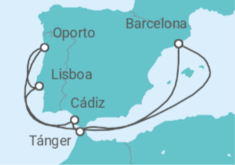 Itinerario del Crucero Portugal, España, Marruecos TI - con vuelos - Celebrity Cruises