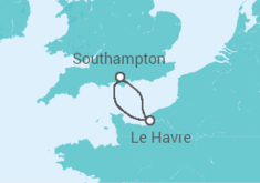 Itinerario del Crucero Francia - Royal Caribbean