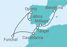 Itinerario del Crucero España, Marruecos, Portugal - Royal Caribbean