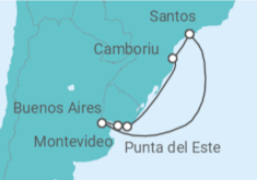 Itinerario del Crucero Brasil, Uruguay, Argentina - MSC Cruceros
