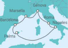 Itinerario del Crucero La música del mar - Costa Cruceros