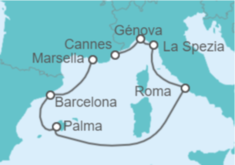 Itinerario del Crucero Italia, España - MSC Cruceros