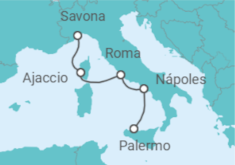 Itinerario del Crucero Italia, Francia - Costa Cruceros