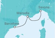 Itinerario del Crucero Francia TI - Costa Cruceros
