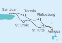 Itinerario del Crucero Islas Vírgenes - Reino Unido, Saint Maarten, Antigua Y Barbuda, San Cristóbal Y Nieves - Royal Caribbean