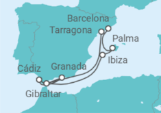 Itinerario del Crucero España, Gibraltar - NCL Norwegian Cruise Line